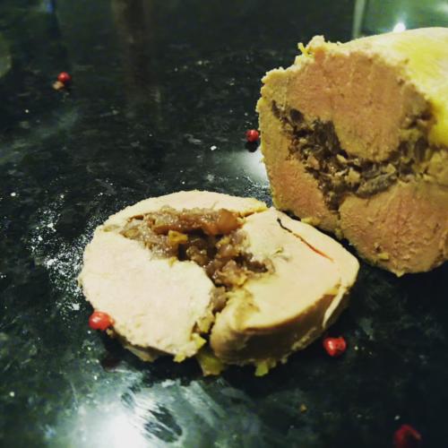 Ballotine de foie gras aux oignon confits